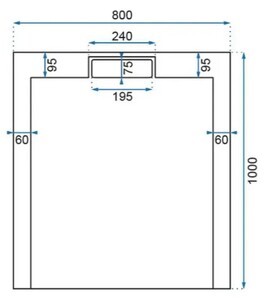 Душевой поддон Rea Grand White K4590 80×100