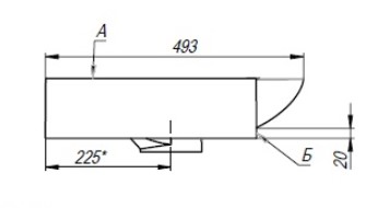 Врезной умывальник Andrea Line 1000 100x40 белый
