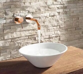 Смеситель для умывальника Rea Lungo Rose Gold B8548