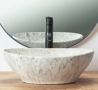 Накладной умывальник Rea Sofia Light Stone U0165 41х34,5