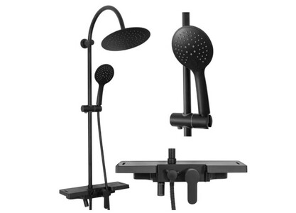 Душевая система Rea Vigo Black P7001