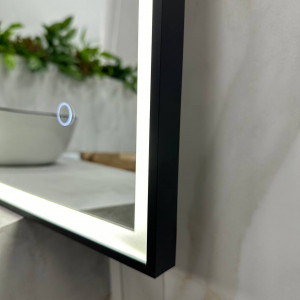 Зеркало Roxen Sigma 50x70 в черной алюминиевой раме