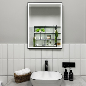 Зеркало Roxen Sigma 60x80 в черной алюминиевой раме