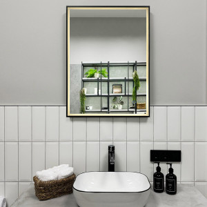 Зеркало Roxen Sigma 60x80 в черной алюминиевой раме