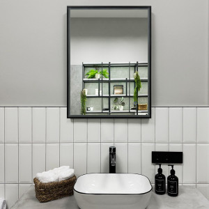 Зеркало Roxen Sigma 60x80 в черной алюминиевой раме