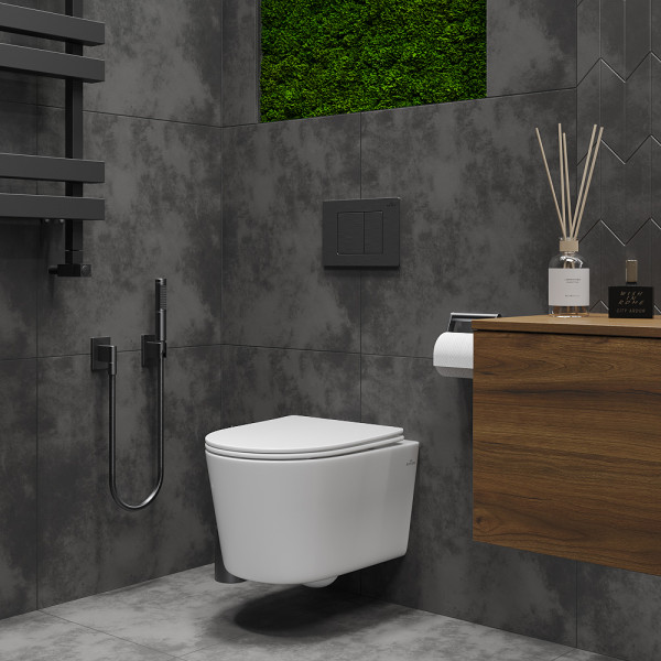 Подвесной унитаз Roxen Simple Compact 530120-01 Rimless Soft Close