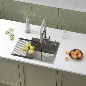 Кухонная мойка Roxen Simple 45 45x45 см с ролл-матом и дозатором