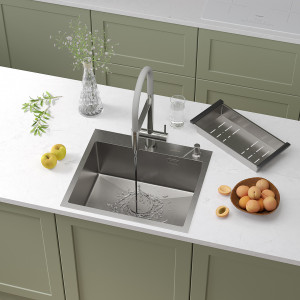 Кухонная мойка Roxen Simple 55 55x48 см с коландером и дозатором