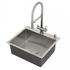 Кухонная мойка Roxen Simple 55 55x48 см с коландером и дозатором