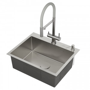 Кухонная мойка Roxen Simple 60 с коландером и дозатором 60x48 см