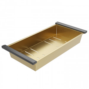 Кухонная мойка Roxen Simple 60 PVD (gold) 60x48 см + дозатор и коландер