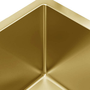 Кухонная мойка Roxen Simple 60 PVD (gold) 60x48 см + дозатор и коландер