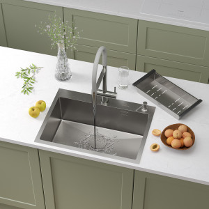 Кухонная мойка Roxen Simple 65 65x48 см + коландер и дозатор