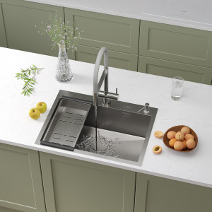Кухонная мойка Roxen Simple 65 65x48 см + коландер и дозатор