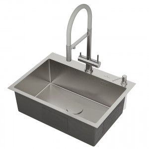 Кухонная мойка Roxen Simple 65 65x48 см + коландер и дозатор