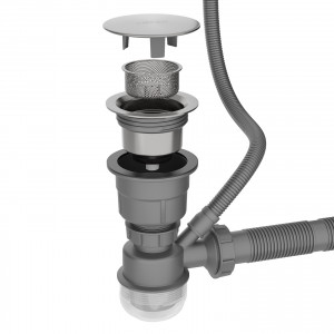 Кухонная мойка Roxen Simple 60х48 сатин (текстурное покрытие) 560220-60-V с коландером и дозатором