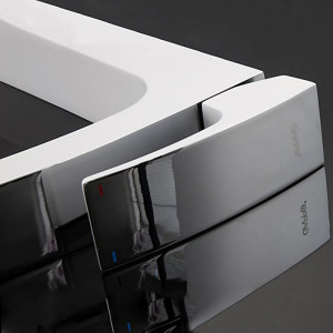 Смеситель для раковины Gappo G1007-18 Белый-хром
