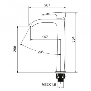 Смеситель для раковины Gappo G1007-81 Хром