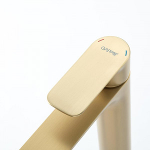 Смеситель для раковины Gappo G1048-32 Матовое золото