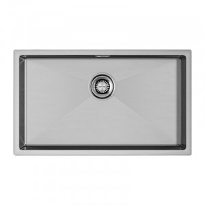 Кухонная мойка Paulmark ALLER 74 UNI PM807444-BS брашированная нержавеющая сталь 74х44 см