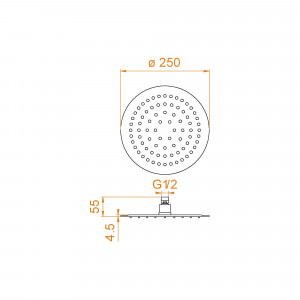 Верхний душ 3D круглый RGW SP-81B 21148125-04