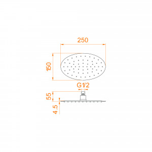 Верхний душ овальный RGW SP-83 21148325-01