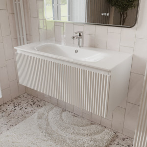 Тумба с раковиной подвесная 100см Terminus Sicilia SIC101001900301O белый