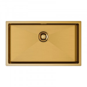 Кухонная мойка Paulmark ALLER 74 UNI PM807444-BG брашированное золото 74х44 см