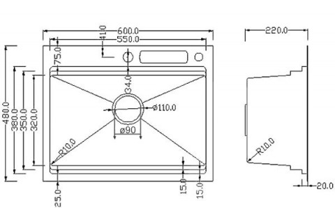 Кухонная мойка Roxen Stage Plus 60-S 60x48 см 560250-60-S (8 в1) + смеситель 560138
