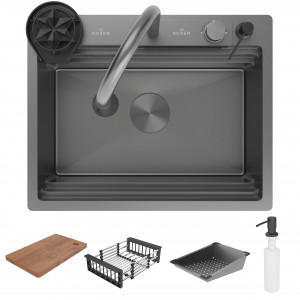 Кухонная мойка Roxen Stage Plus 60B 60x48 см (8 в 1)