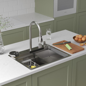 Кухонная мойка Roxen Stage Plus 60-S 60x48 см (8 в1)