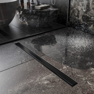 Душевой трап двусторонний Roxen Supra Black 91050-120 120 см черный матовый