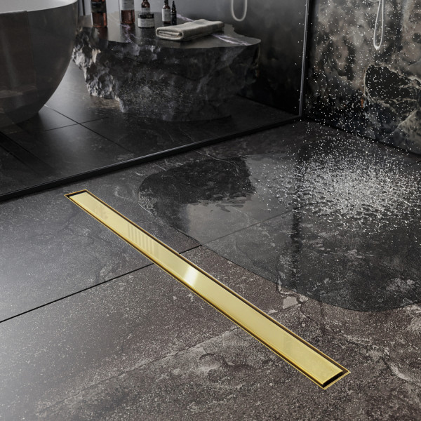 Душевой трап двусторонний Roxen Supra Gold 91050-120GB 120 см золото матовое