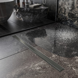 Душевой трап двусторонний Roxen Supra GunMetal 91050-120GM 120 см оружейная сталь