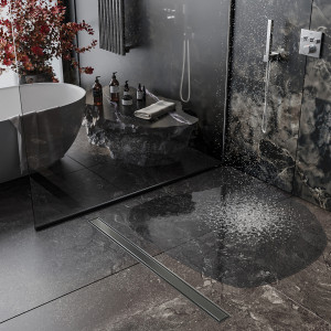 Душевой трап двусторонний Roxen Supra GunMetal 91050-120GM 120 см оружейная сталь