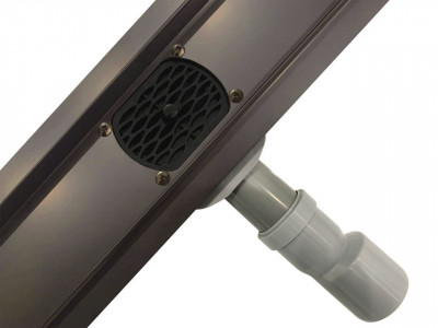 Душевой трап двусторонний Roxen Supra GunMetal 91050-120GM 120 см оружейная сталь