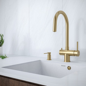 Дозатор для жидкого мыла Paulmark BREVIT D005-BG брашированное золото