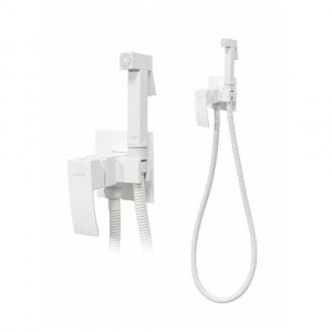 Гигиенический душ со смесителем встраиваемый Hansberge H3077WW белый