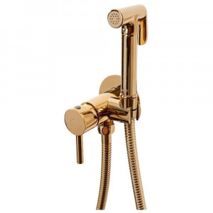 Гигиенический душ со смесителем встраиваемый Hansberge H3099GO золото