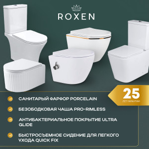 Подвесной унитаз Roxen Titan 530230-02 Rimless Soft Close NC
