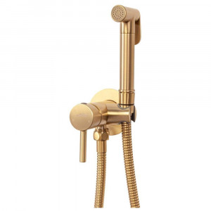 Гигиенический душ со смесителем встраиваемый Hansberge H3099MG матовое золото