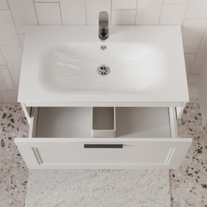 Тумба с раковиной подвесная 80см Terminus Classik CLA10801900301O белый