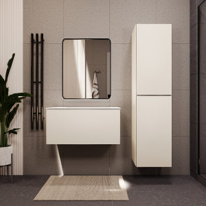 Тумба с раковиной подвесная 80см Terminus Euromix EUR10801900101OSL айвори