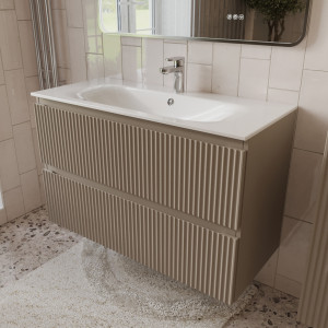 Тумба с раковиной подвесная 100см Terminus Sicilia SIC101002200501O капучино