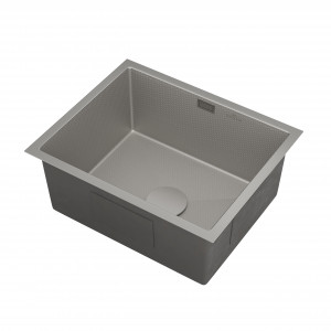 Кухонная мойка Roxen Uno 54 под столешницу 54x44 см с ролл-матом и дозатором (текстура)