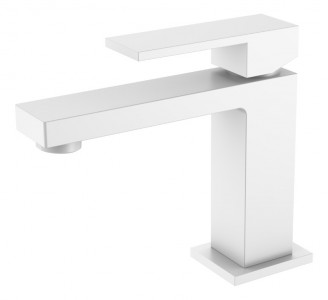 Cмеситель для умывальника Boheme Qubic Matt White 471-MW белый