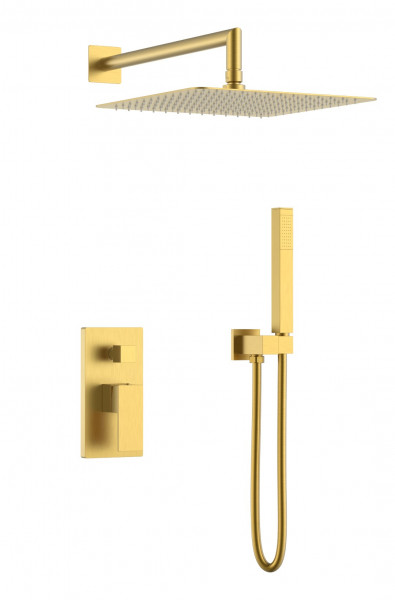 Смеситель встроенный для душа Boheme Qubic Matt Gold 474-3-MG золото-матовый