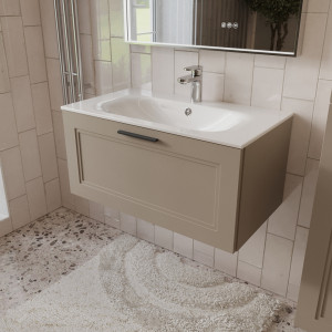 Тумба с раковиной подвесная 80см Terminus Classik CLA10801200501O капучино