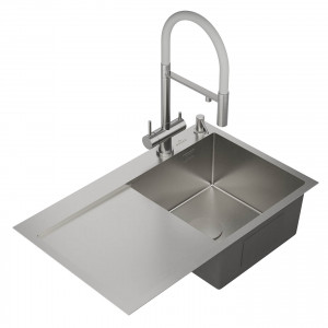 Кухонная мойка Roxen Vespa 78 правая 78x48 см с коландером и дозатором