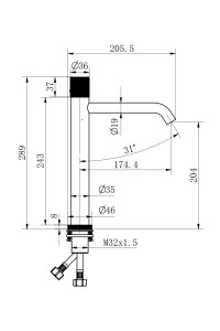 Смеситель для умывальника Roxen Cler 50030229-CH хром глянцевый